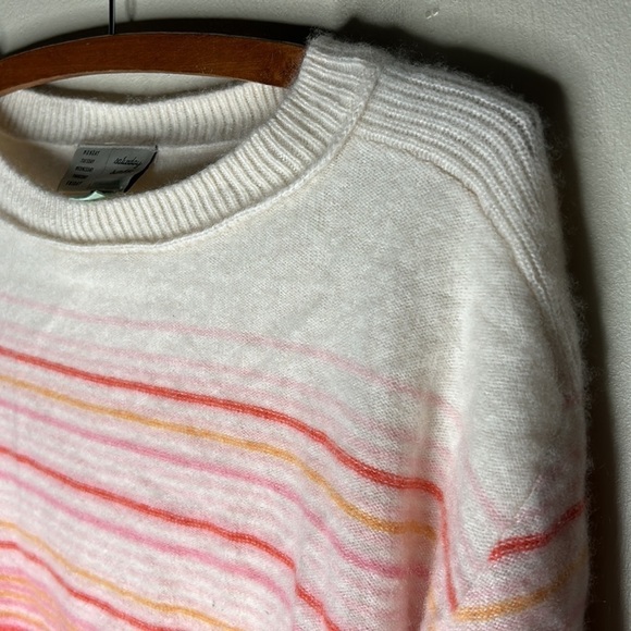 ANTHROPOLOGIE SATURDAY SUNDAY Cashmere Emmeline  Boatneck Striped Sweater XS - Picture 6 of 15